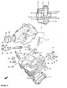DR125 Головка цилиндров