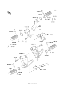 KL650 Подножки