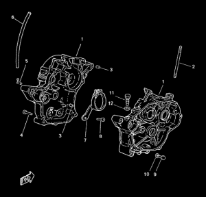 TZR50 Картер двигателя