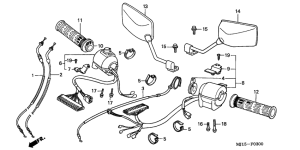 CBX750P2 Handle lever / switch / cable