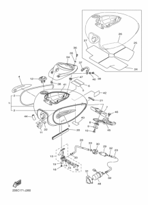 XVS1100AT XVS11ATA Tank fuel