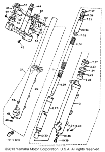 XV1100E Передняя вилка