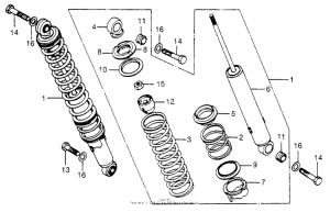XL175 Задние амортизаторы