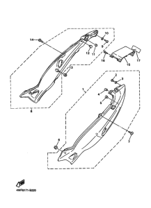 YZF600R YZF600RV Боковая крышка