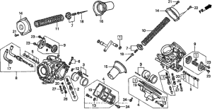 VT1100C2 Компоненты карбюратора