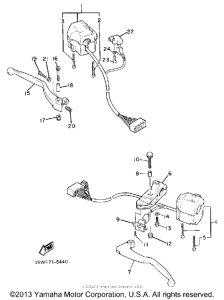 FZ600UC Рулевые переключатели