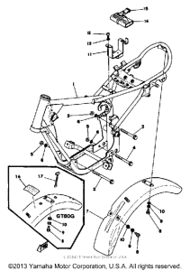 GT80E Frame - rear fender