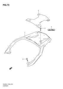 DL650 Багажник