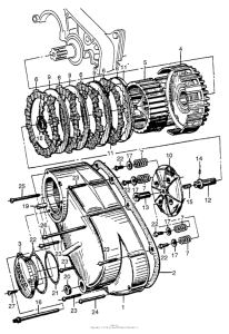 C72 Clutch + left crankcase cover