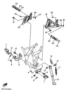 XT600E Stand. footrest