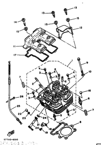 XT350 Головка цилиндров