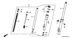 XR70R Передняя вилка