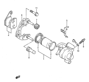RM80 Передний суппорт