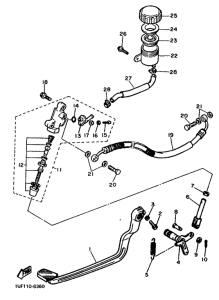 FZX750 Задний торм цилиндр