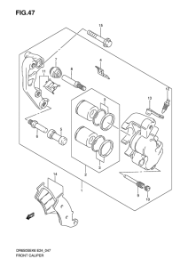 DR650 Передний суппорт