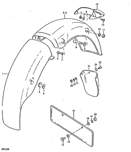 GP125 Заднее крыло