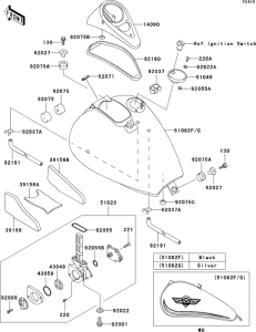 VN800 Fuel tank(1 / 2)