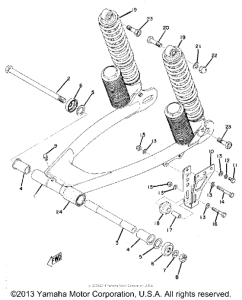 MX175B Rear arm - rear cushion