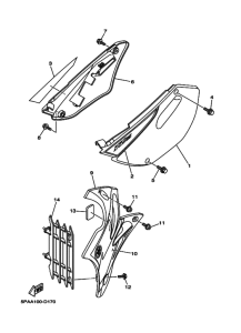 YZ85LW Боковые обтекатели
