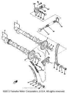 XS750SF Camshaft - chain tensioner