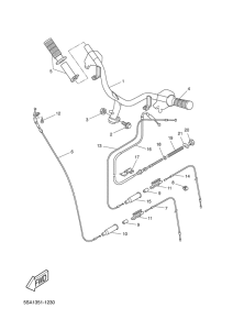 CW50 Steering handle. cable