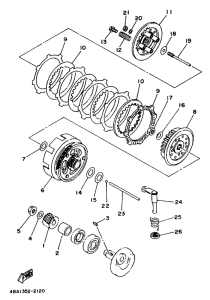 TZR80RR Сцепление