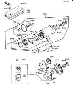 KZ1100 Starter motor / starter clutch