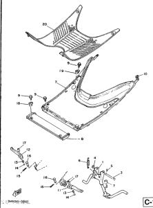CY90 Soporte. apoyapie, estriberas