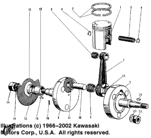  Crankshaft / piston  / rotary valve