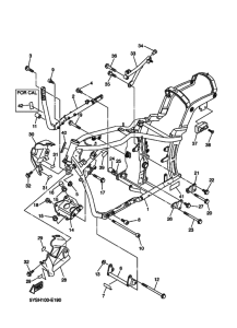 XVS1100AT XVS11ATV Frame comp