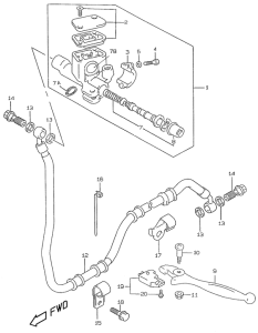 AY50 Задний тормозной цилиндр