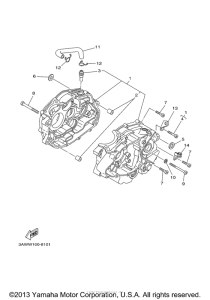 TW200M Картер двигателя