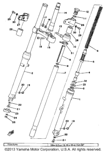 TY175B Передняя вилка