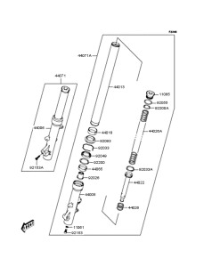 SC250 Передняя вилка