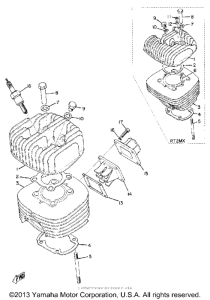 RT2MX Cylinder head - cylinder