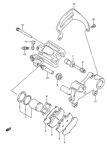 RMX250 Задний суппортs