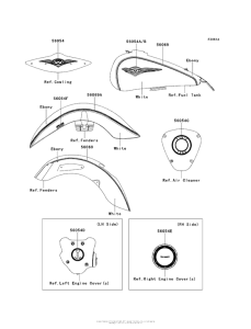 VN1700 Decals (Ebony / white)(Defa)