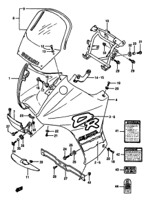 DR650 Cowling-label