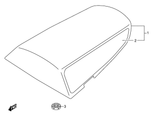 GSX-R750 Seat tail box