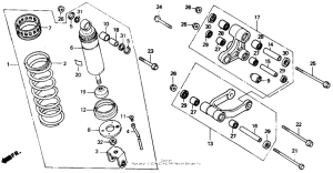 VTR250 Амортизатор