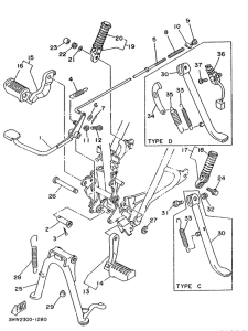 SR125 Stand. footrest