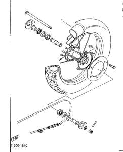 TDR125 Переднее колесо