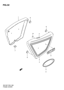 GN125 Обтекатель задний