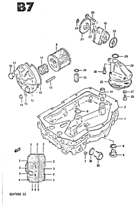 GSX750 Oil pump - oil filter