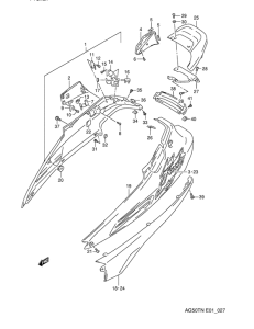 AG50 Обтекатель задний