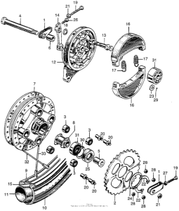 CL175 Cl175 rear wheel
