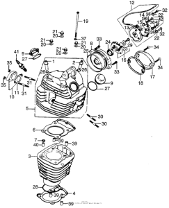 TL125 Cylinder + cylinder head cover + points