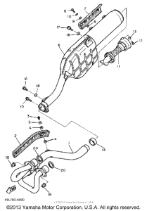 XT600SC Выхлопная система