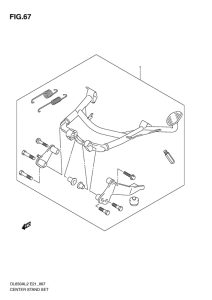 DL650 (ABS) Center stand set