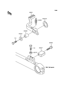 ZX900 Педаль тормоза
